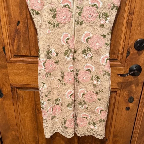 Calvin Klein Pink Floral Lace Mini Dress - Picture 7 of 11